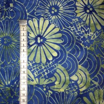 Preview: GREEN FLOWER - Magic - Batikstoff aus Indonesien